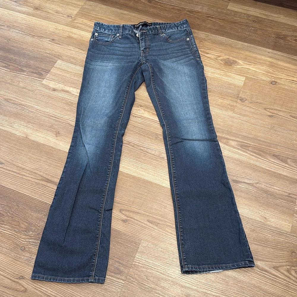 Express low rise bootcut jeans